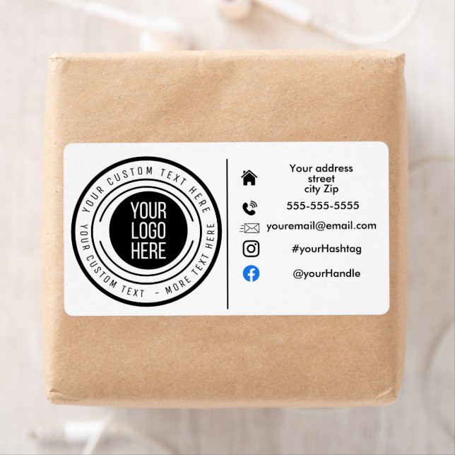 custom logo social media Marketing order  Label (Insitu)