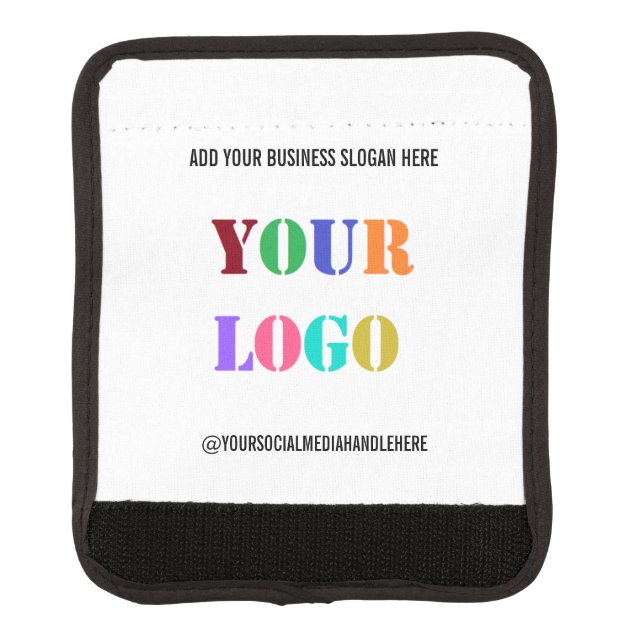 Custom Logo Social Media Name Luggage Handle Wrap (Front)
