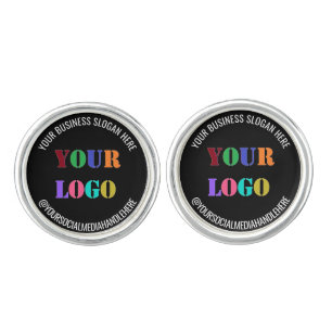 Custom Logo Social Media Name Your Color Cufflinks
