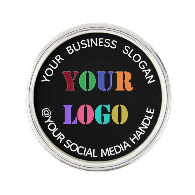 Custom Logo Social Media Promotional Lapel Pin (Front)