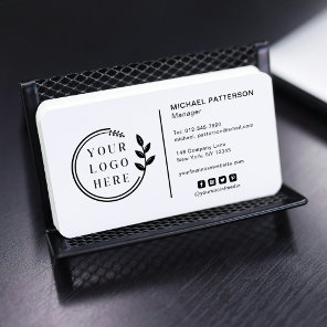 Custom Logo Social Media QR Branding Business Card