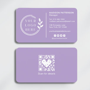 Custom Logo Social Media QR Branding Business Card