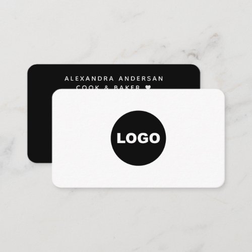 Custom Logo Social Media Simple Modern Minimalist Business Card