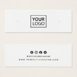 Custom logo social media stud earring display card Custom logo social media stud earring display card