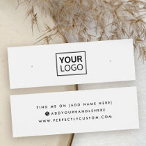 Custom logo social media stud earring display card