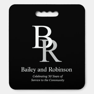 Custom Logo Sports Stadium Seat Cushion  Black