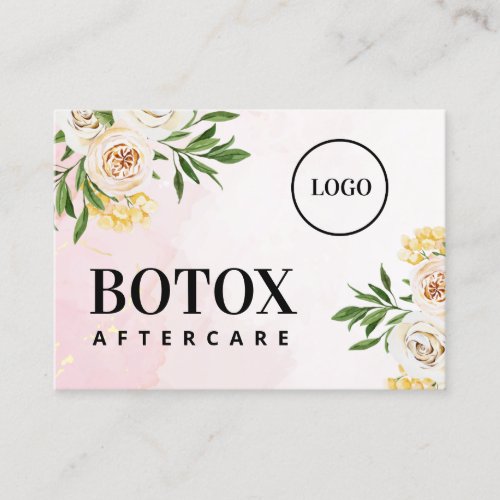 Custom Logo Spring Botox Aftercare Card