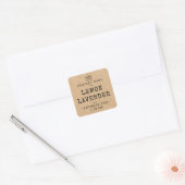 Custom logo square Kraft paper look product labels | Zazzle