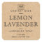 Custom logo square Kraft paper look product labels