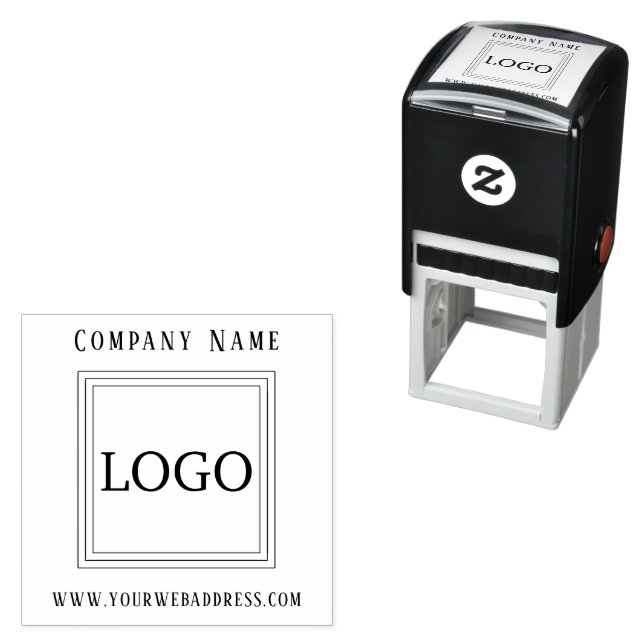 Custom LOGO Square Self Inking Rubber Stamp (In Situ)