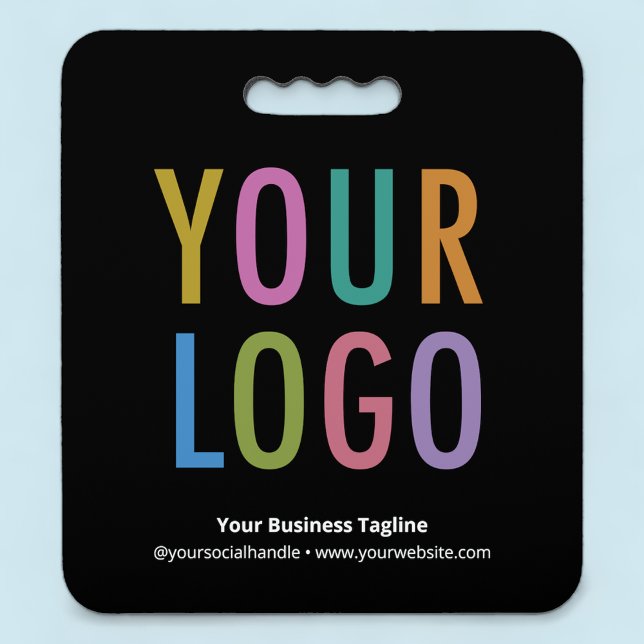 Custom Logo Stadium Seat Cushion No Minimum Bulk (MISOOK Black Stadium Seat Cushion with Logo)