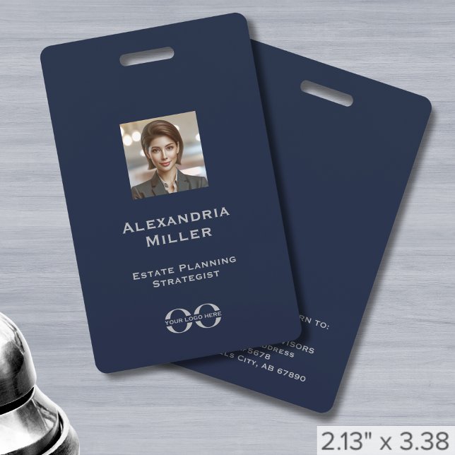 Custom Logo Staff Photo Identification  Badge (Creator Uploaded)