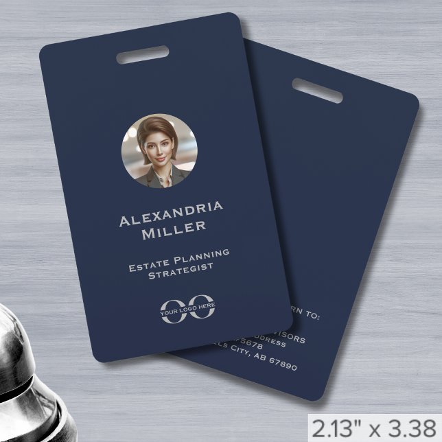 Custom Logo Staff Photo Identification  Badge (Creator Uploaded)