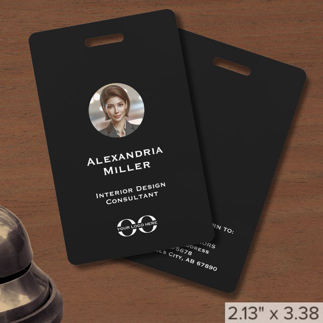 Custom Logo Staff Photo Identification  Badge (Creator Uploaded)