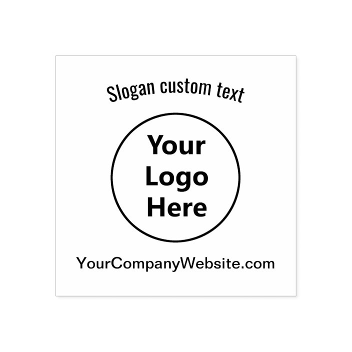 Custom Logo Stamp Your Logo Here Slogan Website | Zazzle.com