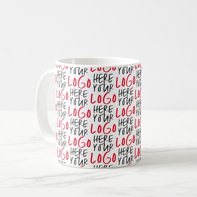 Custom Logo Stickers |  Business Branding Coffee Mug (Front Left)