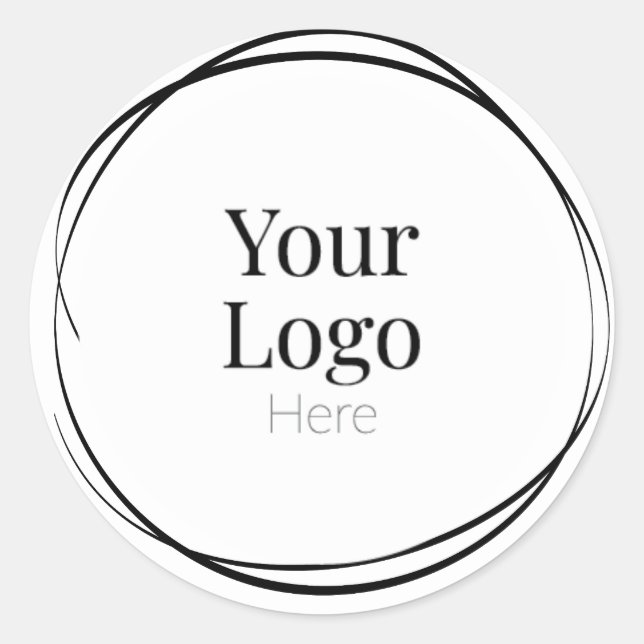 Custom Logo Stickers with Simple Hand Drawn Circle (Front)