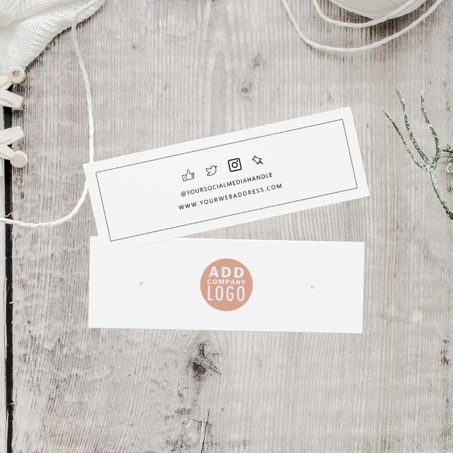 Custom Logo Stud Earrings Display Card (Earrings Display Card with Business Logo)