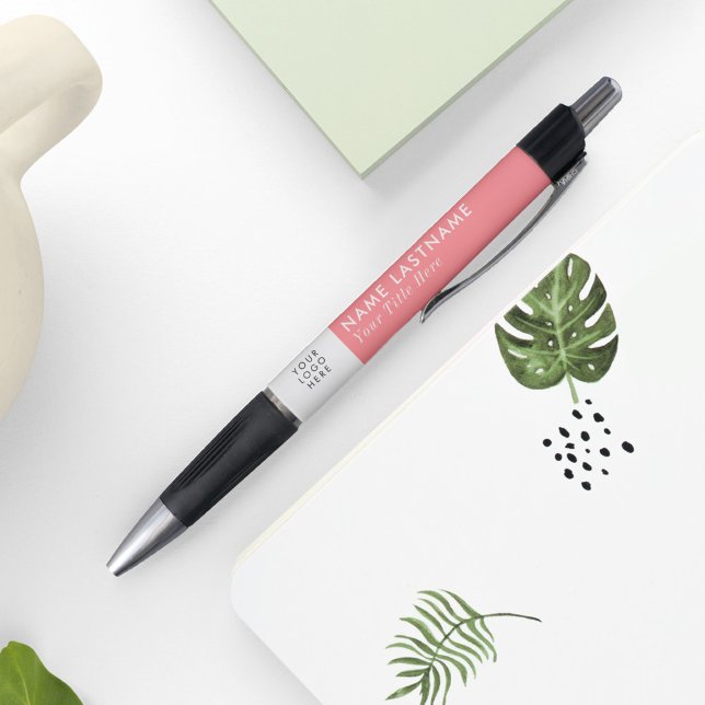 Custom Logo Stylish Light Pink Simple Business Pen (Creator Uploaded)