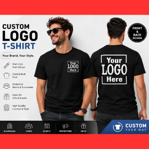 Custom Logo T-Shirt Front Back Print Business Logo