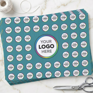 Custom Logo Teal Branding - Packaging Supplies - Tissue Paper