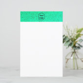 Custom logo teal rough surface print (Standing Front)
