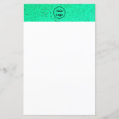 Custom logo teal rough surface print (Front)