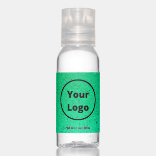 Custom logo teal rough surface print hand sanitizer