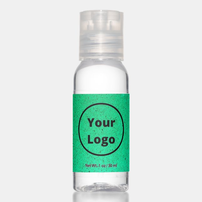 Custom logo teal rough surface print hand sanitizer (Front)