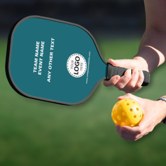 Custom Logo Team Event Teal Pickleball Paddle
