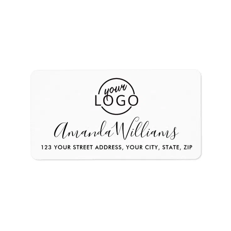 Custom logo template feminine return address label | Zazzle