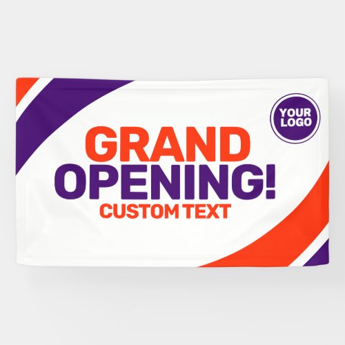 custom logo template grand opening business banner