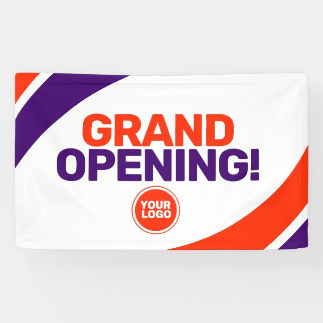 custom logo template grand opening business banner (Horizontal)