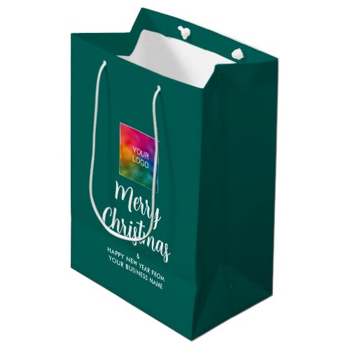 Custom Logo Template Merry Christmas Promotional Medium Gift Bag