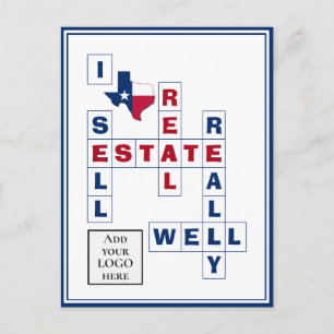 Custom Logo TEXAS Real Estate Realtor Postcard