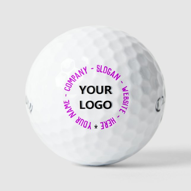 Custom Logo Text and Color Golf Balls Template (Front)