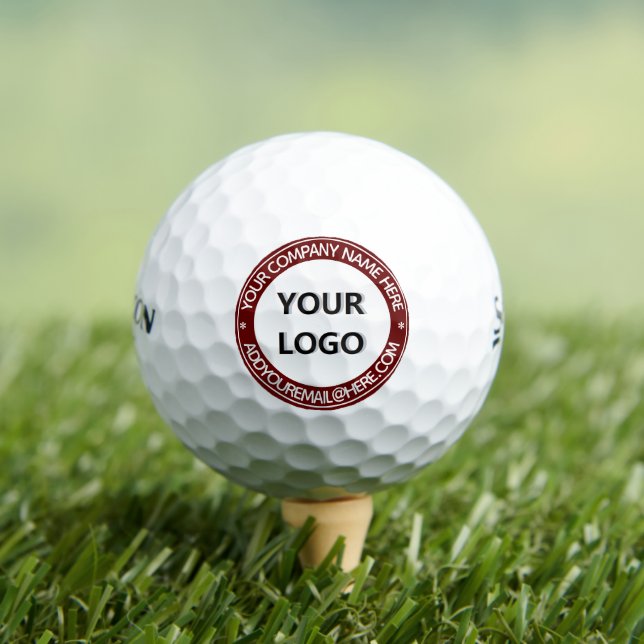 Custom Logo Text and Colors Golf Balls Stamps (Insitu Tee)