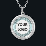 Custom Logo Text and Colors Your Necklace Gift<br><div class="desc">Custom Colors and Font - Your Logo or Photo Name Website or Custom Text Promotional Business or Personal Modern Stamp Design Necklace / Gift - Add Your Logo - Image - Photo or QR Code / Name - Company / Website or other Information / text - Resize and move or...</div>