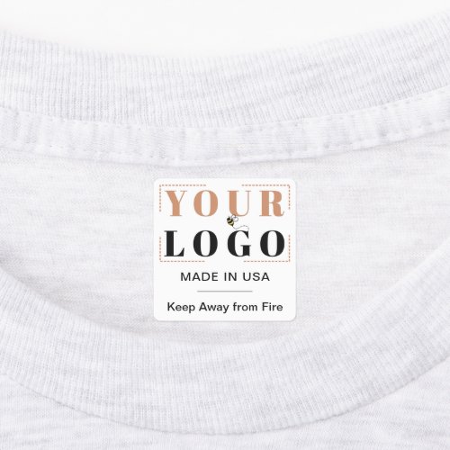 Custom Logo Text and Country Clothing Garment Labels