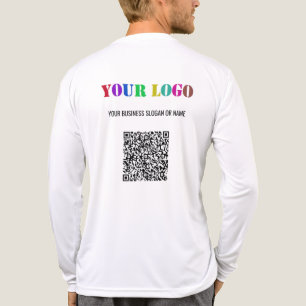 Custom Logo Text and QR Code Business Template Tri-Blend Shirt