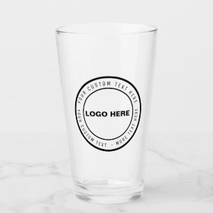 Custom Logo & Text Beer Glass Personalised Gift