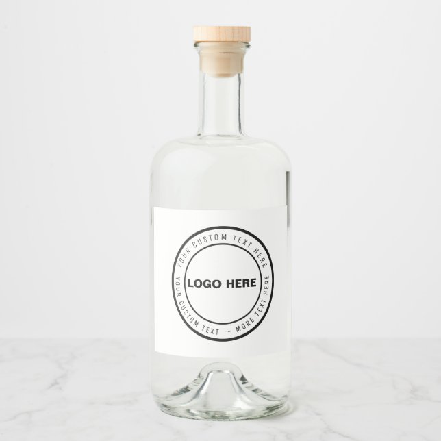 Custom Logo & Text Beer Glass | Personalised Gift Liquor Bottle Label (Front)