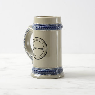 Custom Logo & Text Beer Glass Personalised Gift Stein