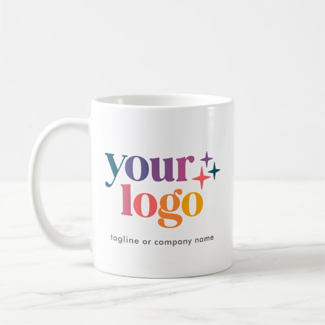 Custom Logo Text Branded Mug (Left)