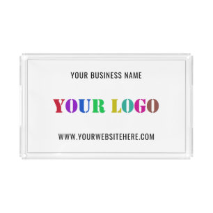 Custom Logo Text Business Acrylic Tray Template