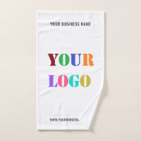 Custom Logo Text Business Bath Towel Set Template