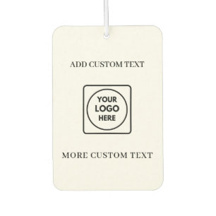 Custom Logo Text Business Branding Design Air Freshener