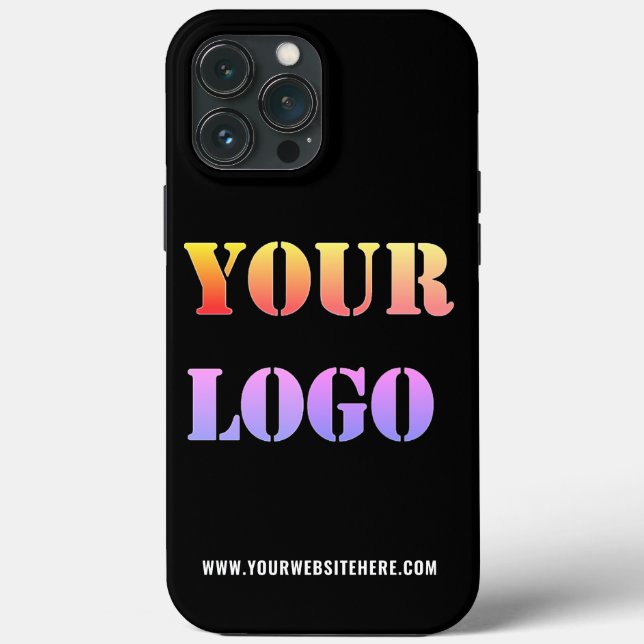 Custom Logo Text Business iPhone Case Choose Color (Back)
