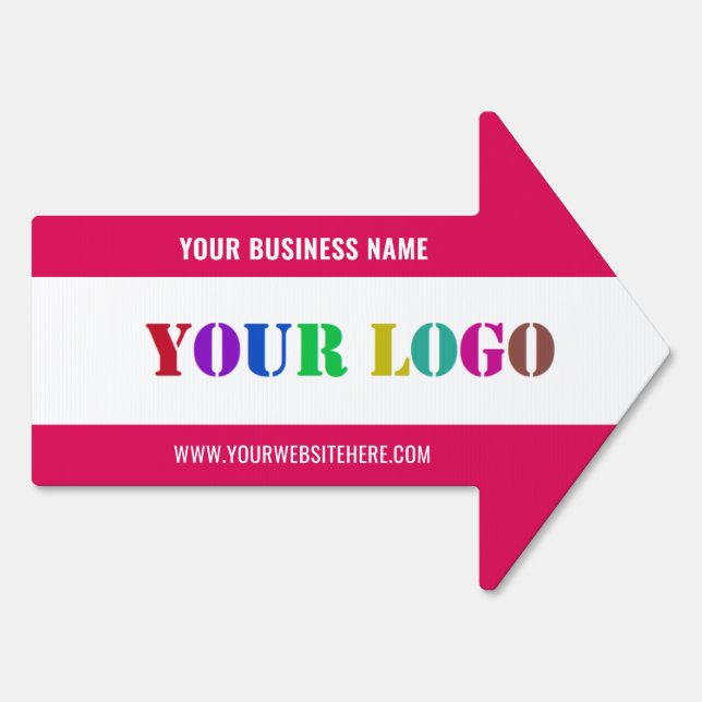 Custom Logo Text Business Outdoor Sign Example (Back)