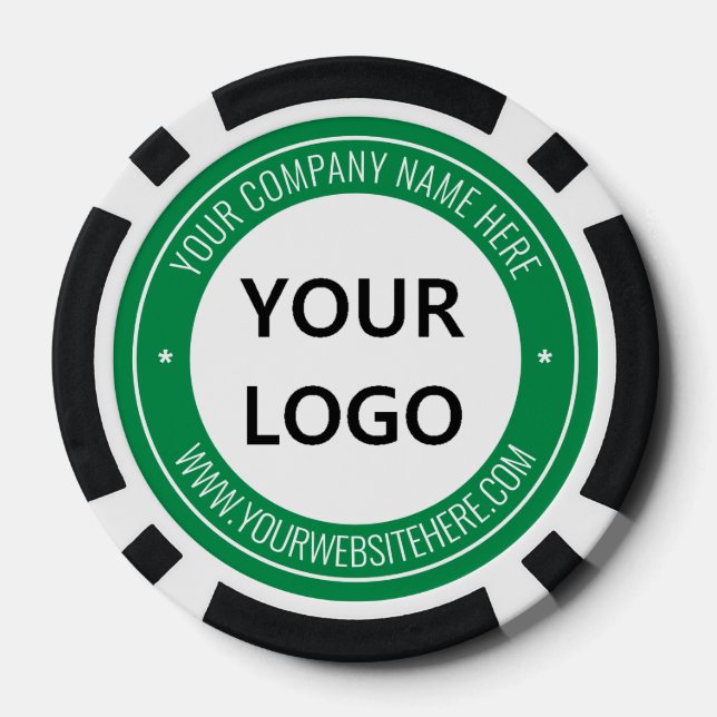 Custom Logo Text Business Poker Chips Example (Back)